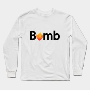 Bomb typographic logo design Long Sleeve T-Shirt